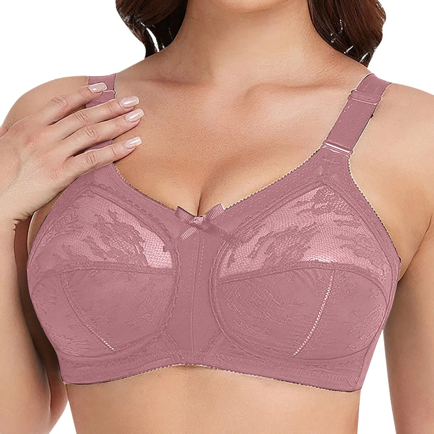 Floral Lace Full Coverage Wire-Free Bra