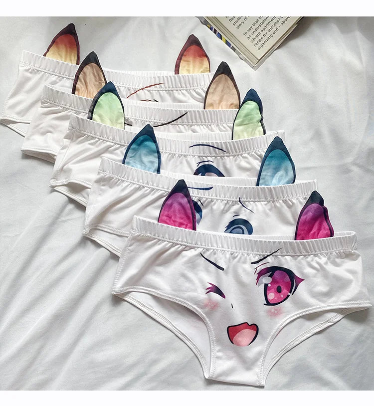 Cute Kawaii Cat Ears Panties