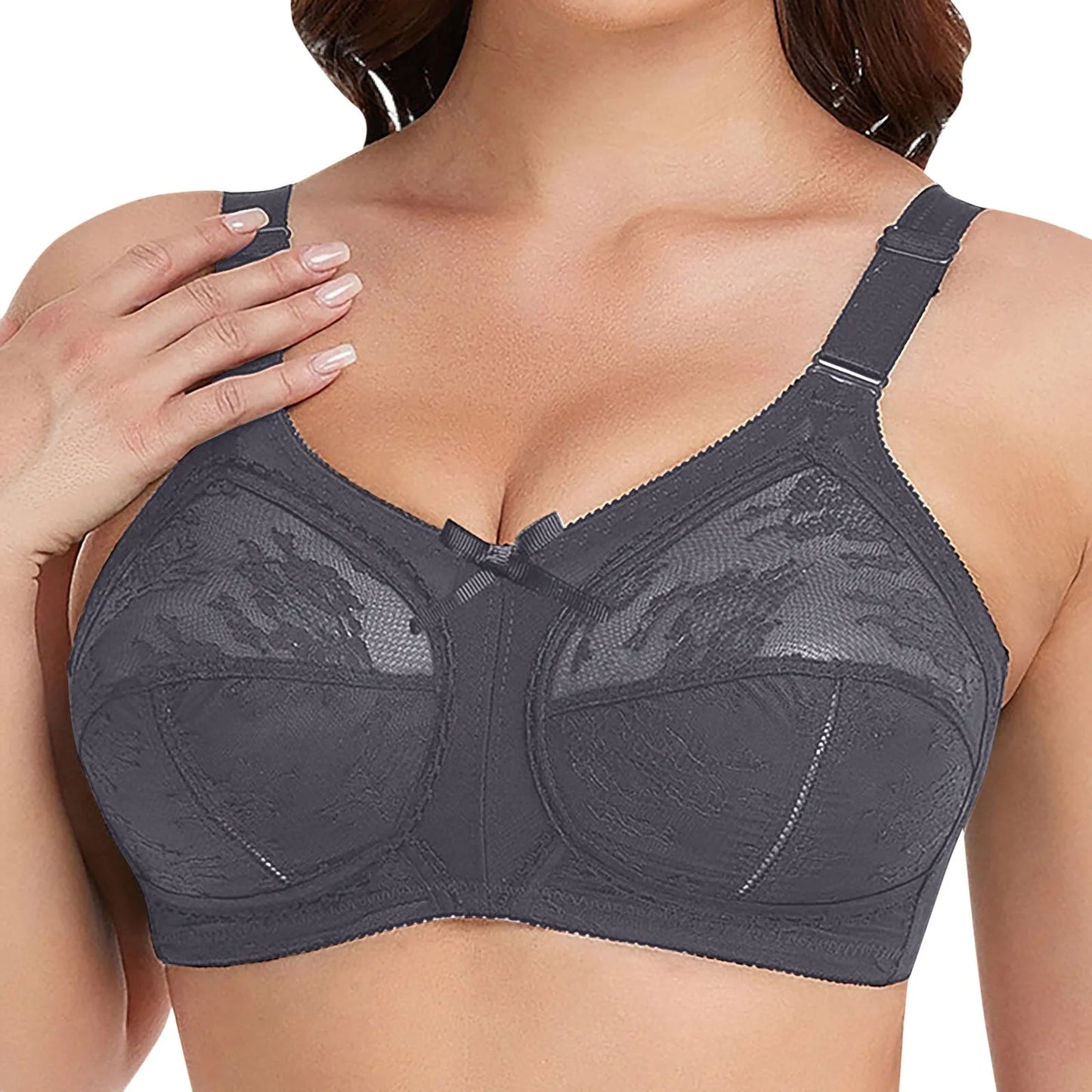 Floral Lace Full Coverage Wire-Free Bra