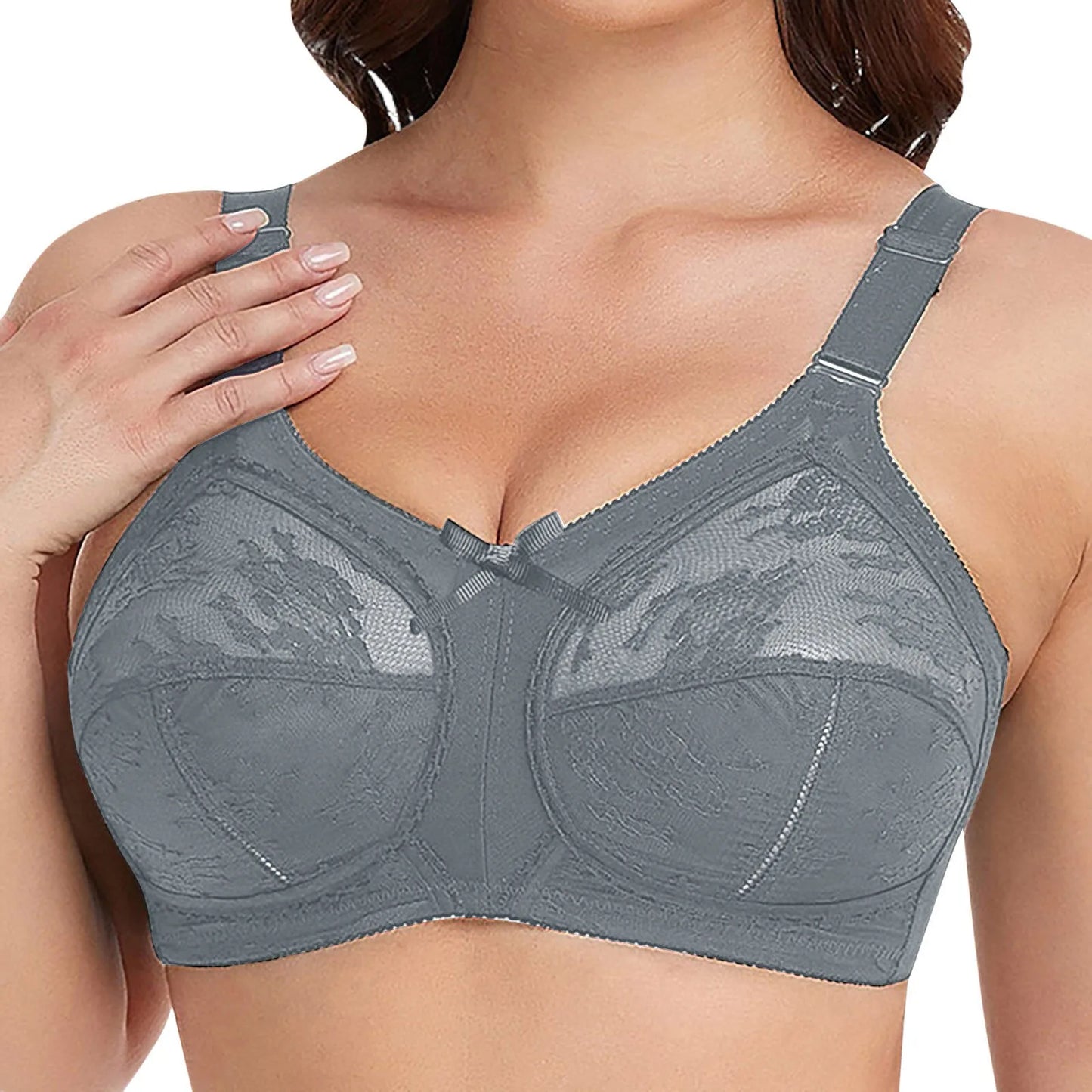 Floral Lace Full Coverage Wire-Free Bra