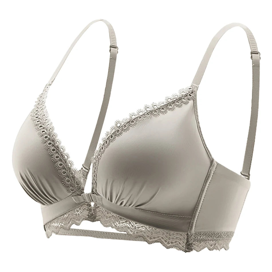 Padded Front Closure No Underwire Bra