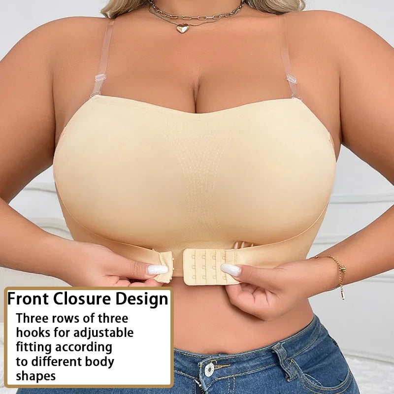 Plus Size Breathable Removable Strap Anti-slip Brassiere