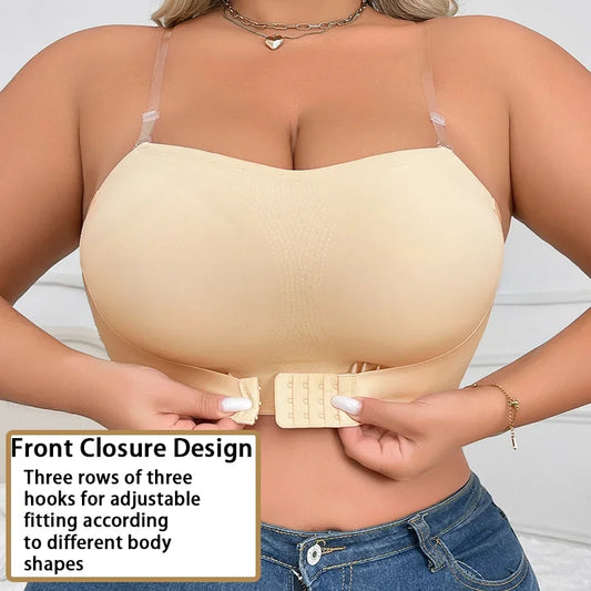 Plus Size Breathable Removable Strap Anti-slip Brassiere