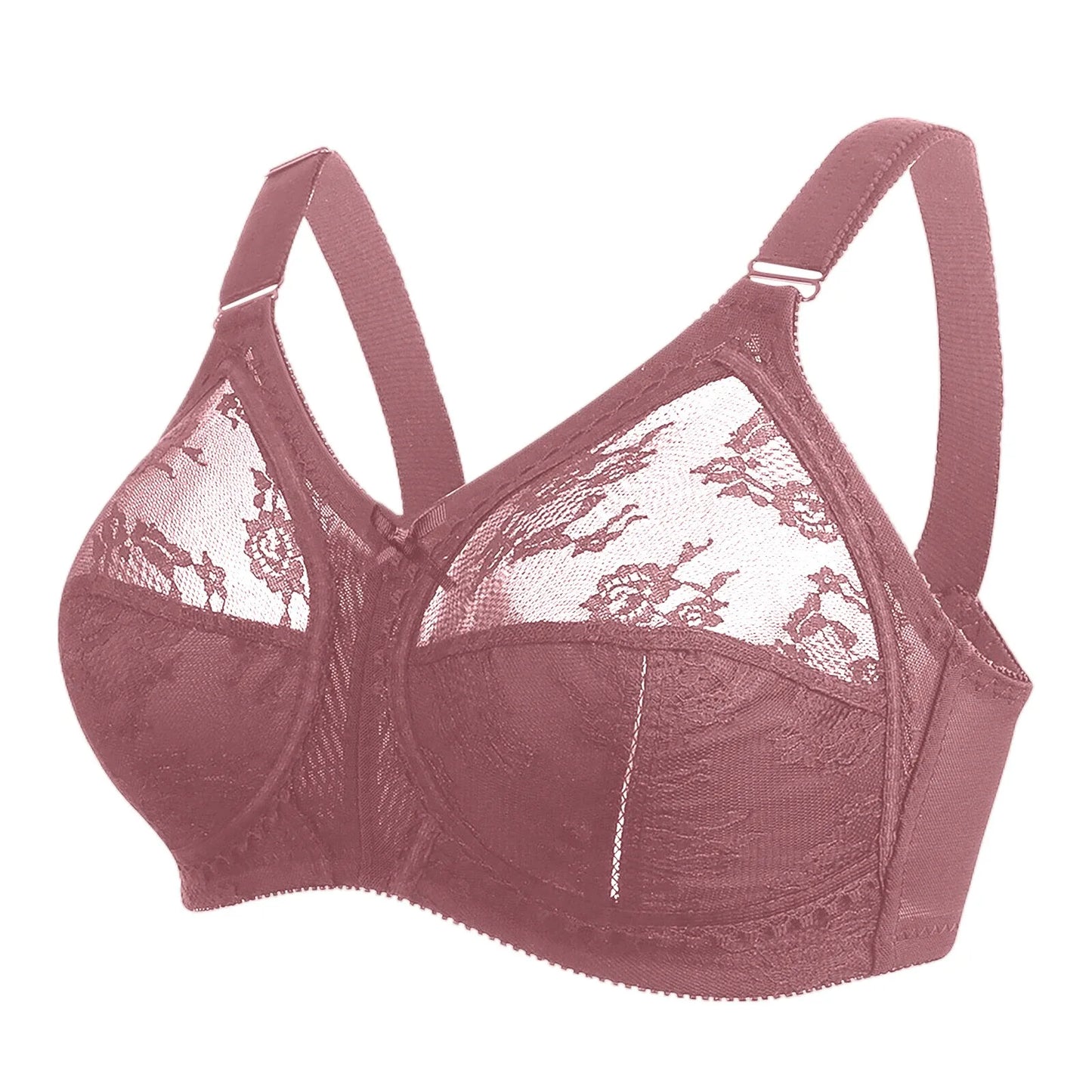 Floral Lace Full Coverage Wire-Free Bra