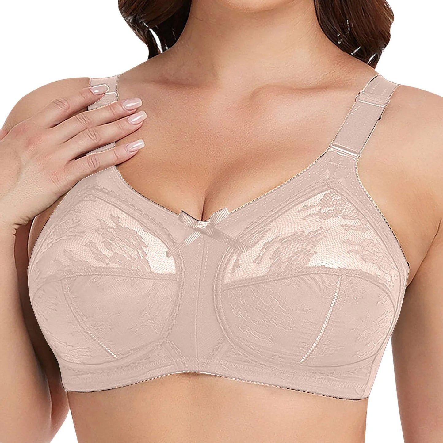 Floral Lace Full Coverage Wire-Free Bra