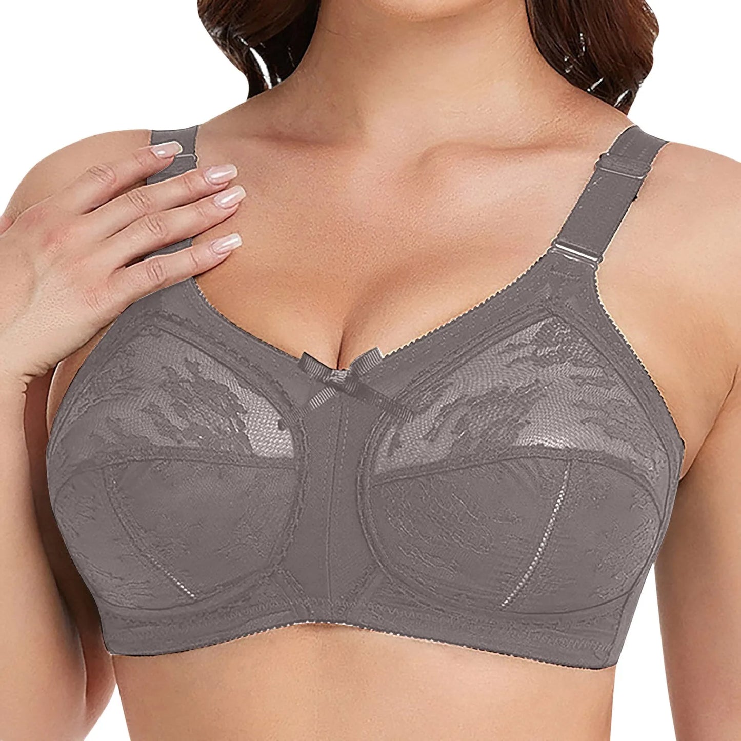 Floral Lace Full Coverage Wire-Free Bra