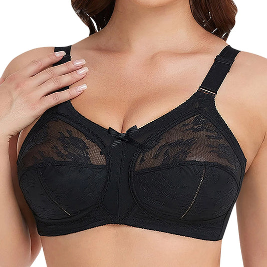 Floral Lace Full Coverage Wire-Free Bra